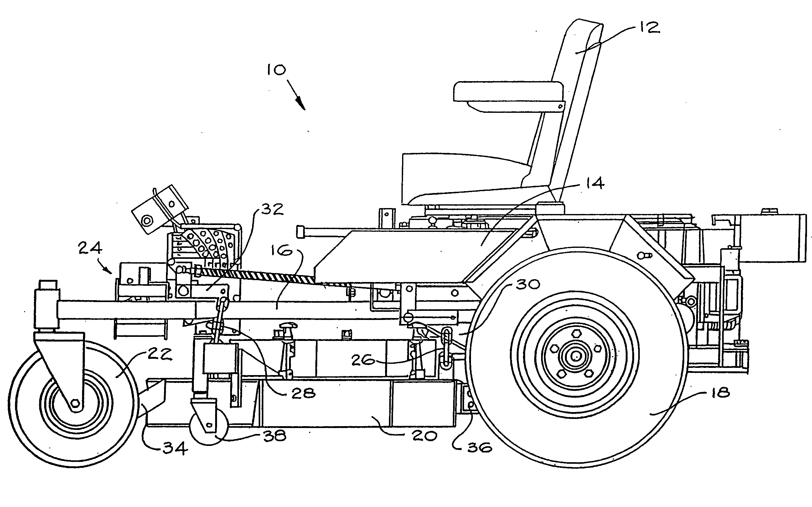 Mower suspension system and method