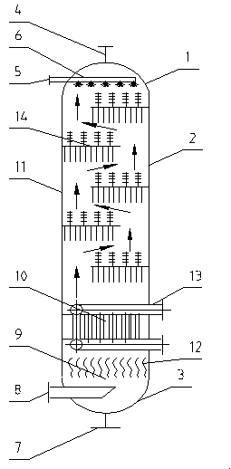 Method and device for treating gas containing hydrogen sulfide