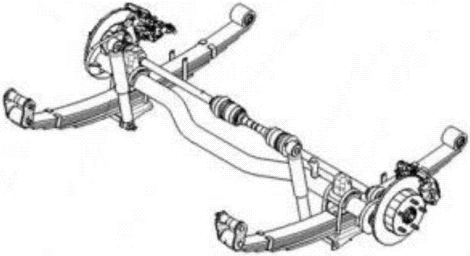 Multi-connecting-rod independent suspension for drive axle of commercial vehicle