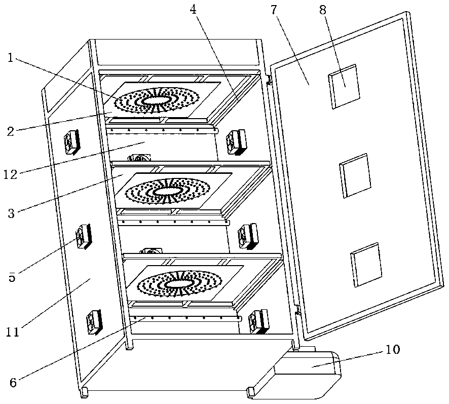 Plant characteristic spectrum experimental box and experimental method thereof