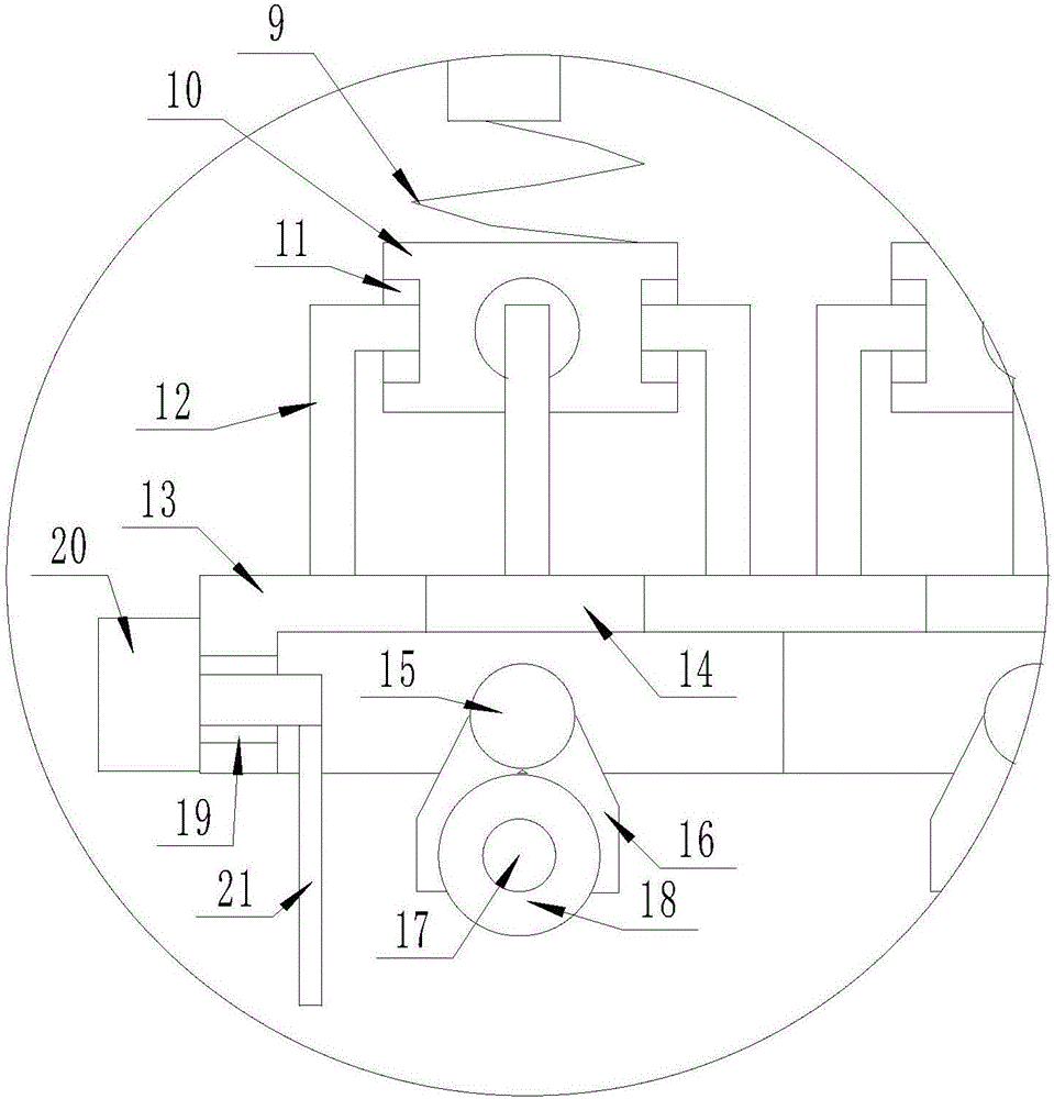 Novel fixing device for automatically stripping off shrimp shells