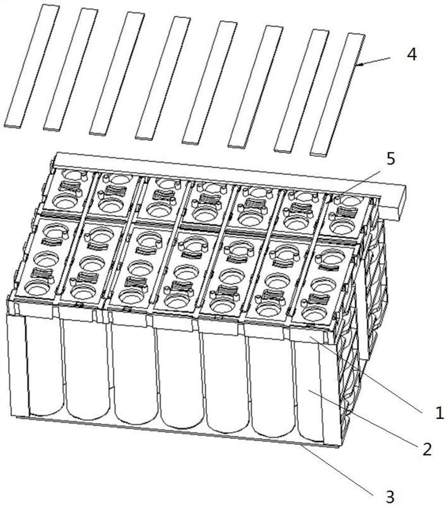 Gluing method of single-sided positive and negative welding battery module