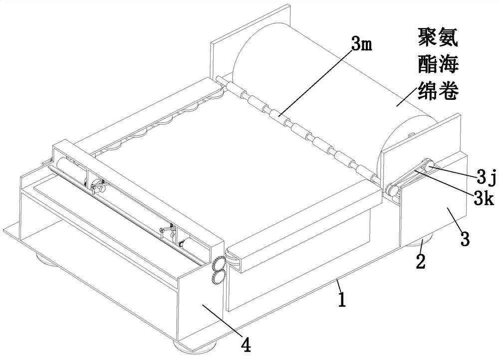 Polyurethane sponge cutting processing device and cutting processing method thereof