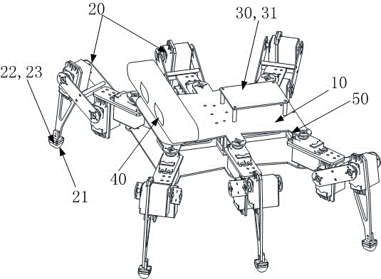 Six-foot bionic robot and method for optimizing leg structure with high load ratio