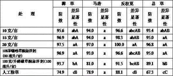 A kind of herbicide with broad-spectrum synergistic herbicide