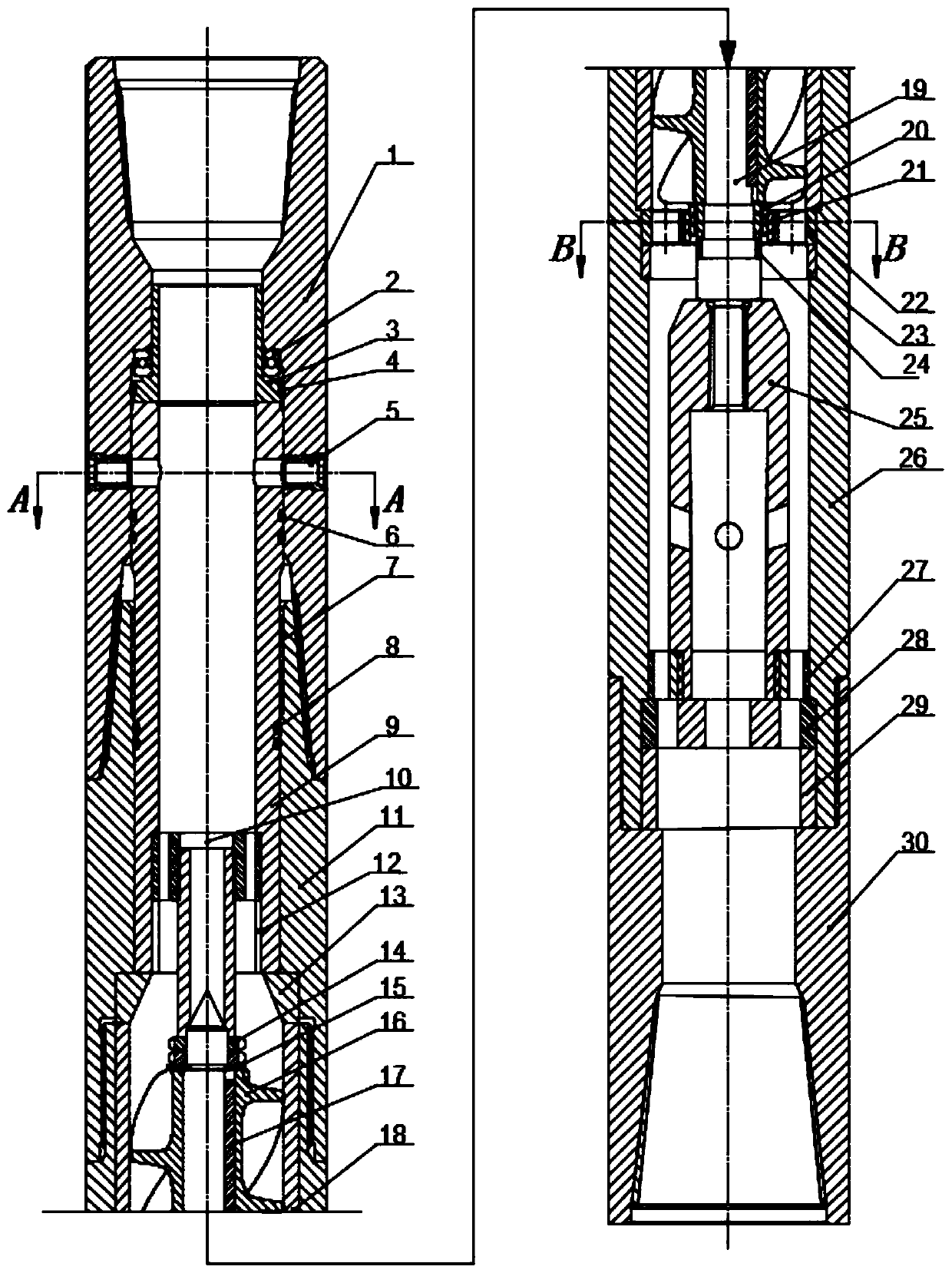 Impeller type multi-pulse water power oscillator