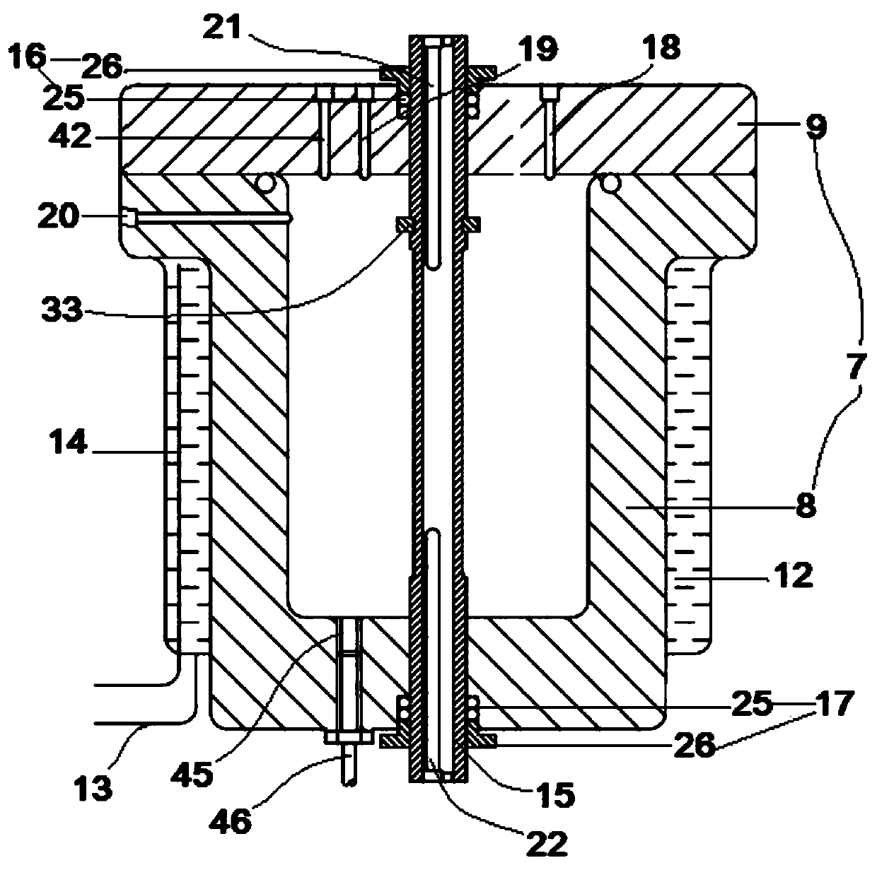 High temperature and high pressure corrosion hydrogen permeation testing device and method