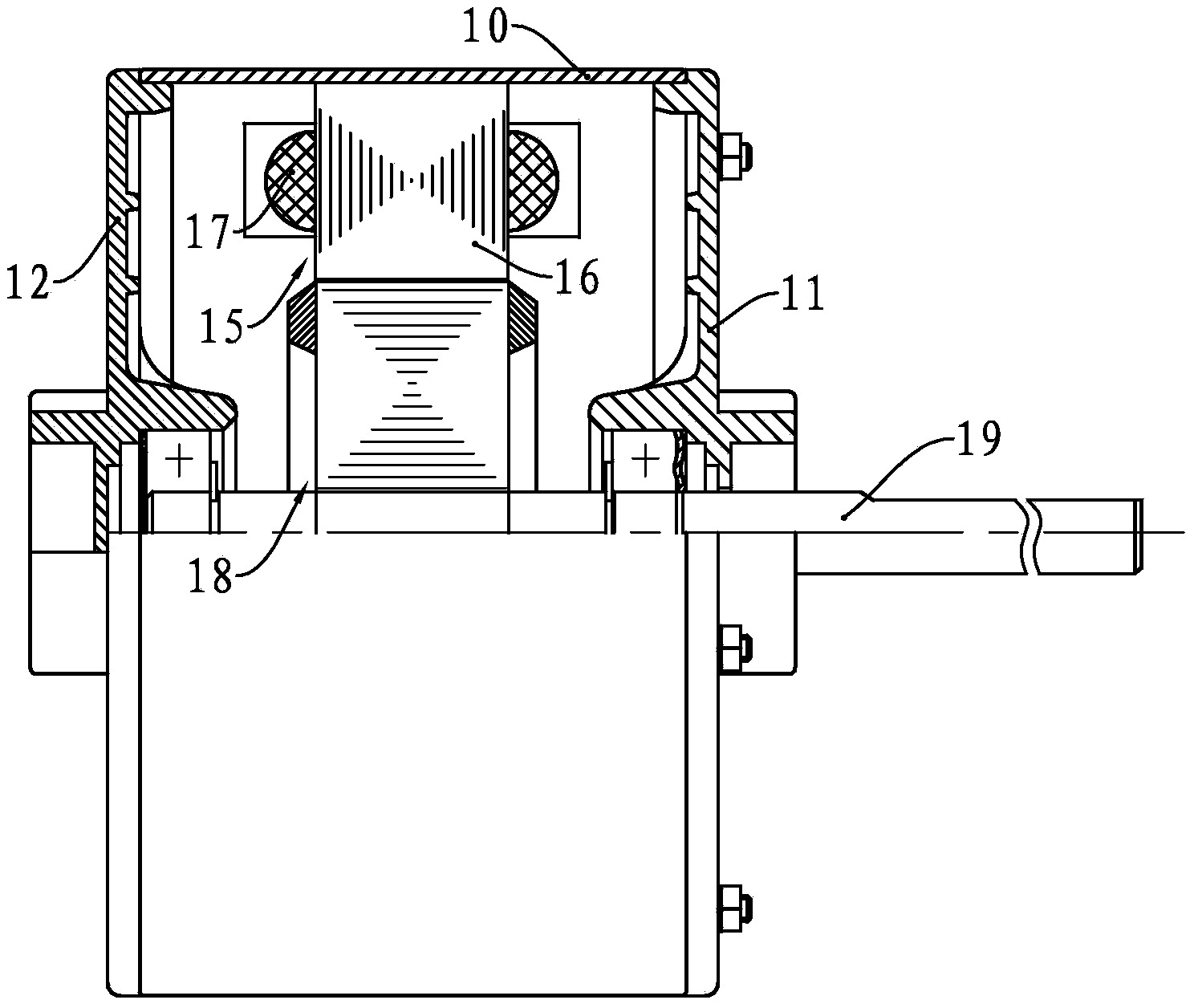 Stator punching piece, stator core and motor