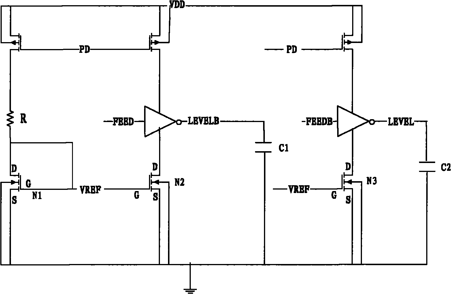 Resistance capacitance (RC) oscillator with low power consumption