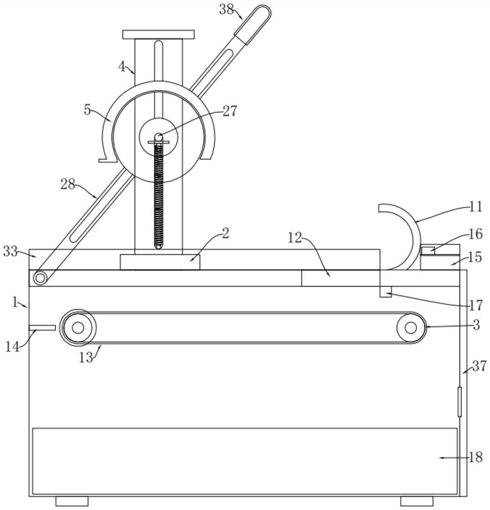 Resin tile cutting machine device with automatic cleaning function