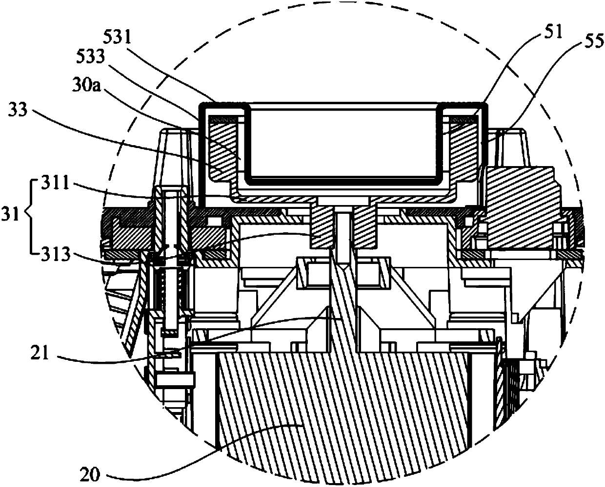 Base component and food processor