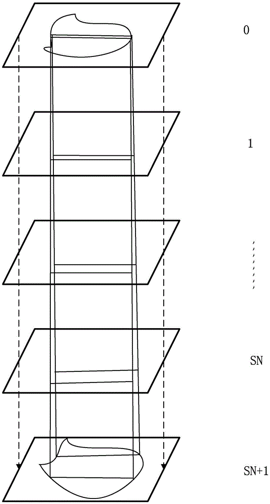 Automatic medical image interlayer sketching method, device and system