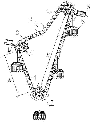 Clothes hanger station arriving and leaving conveying system