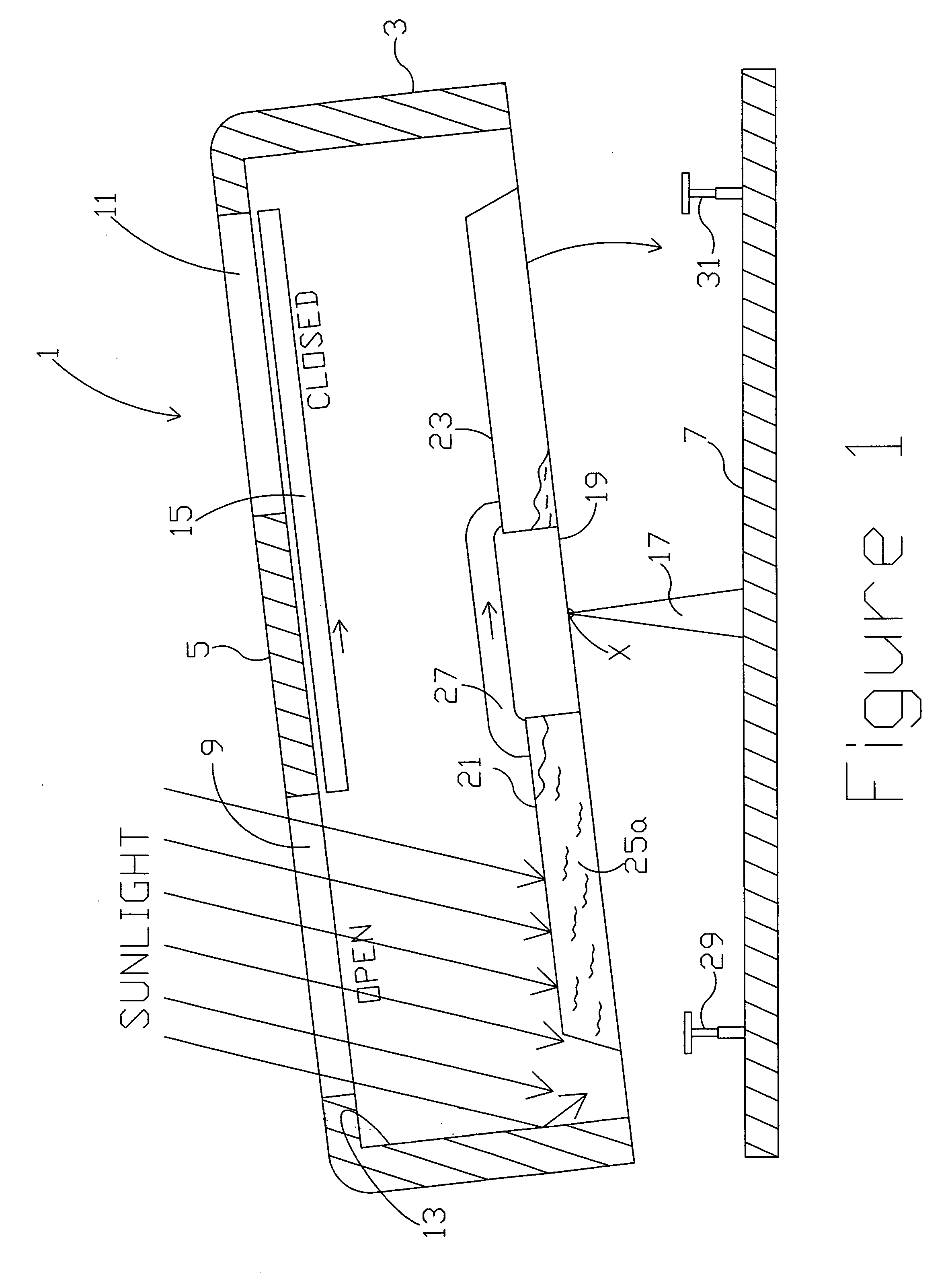 Reciprocating solar engine with attached solar windows