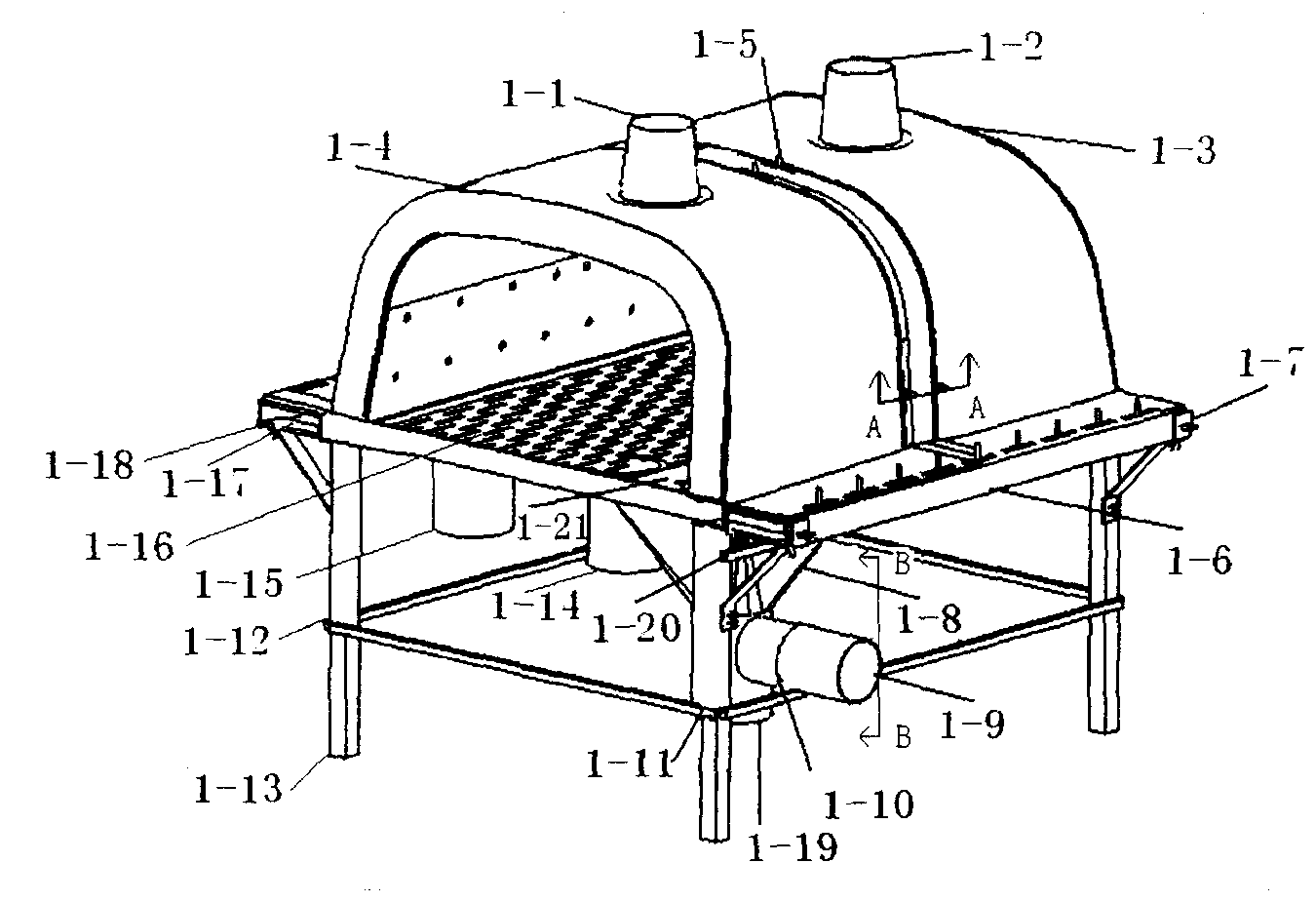 Four-side dust adsorption and easy cleaning workbench