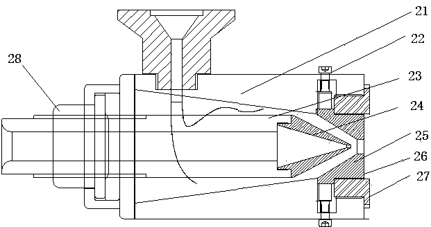 Novel mold structure for preventing materials from stacking at mold opening