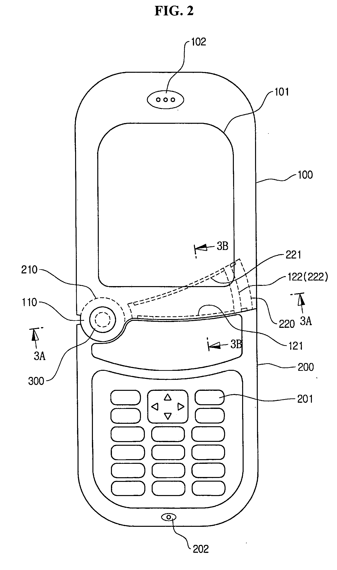 Mobile communication terminal having two separated body parts rotatable in horizontal direction by predetermined angle