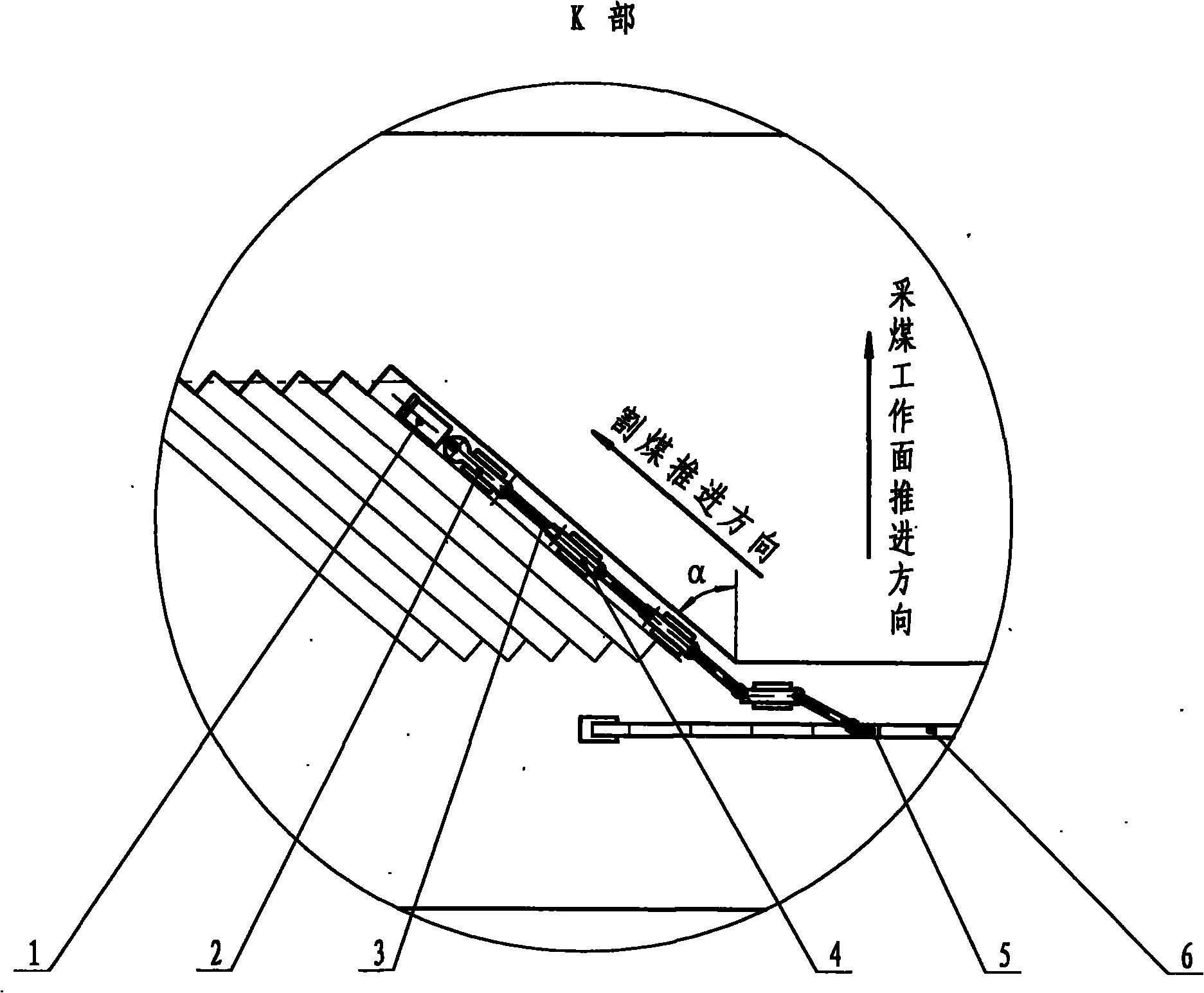 Continuous coal mining process method of open-pit coal mine