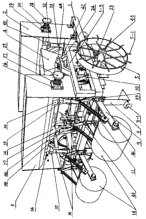 Double-row peanut seeder on rotary tillage stubble ploughing separated layer fertilization ridge