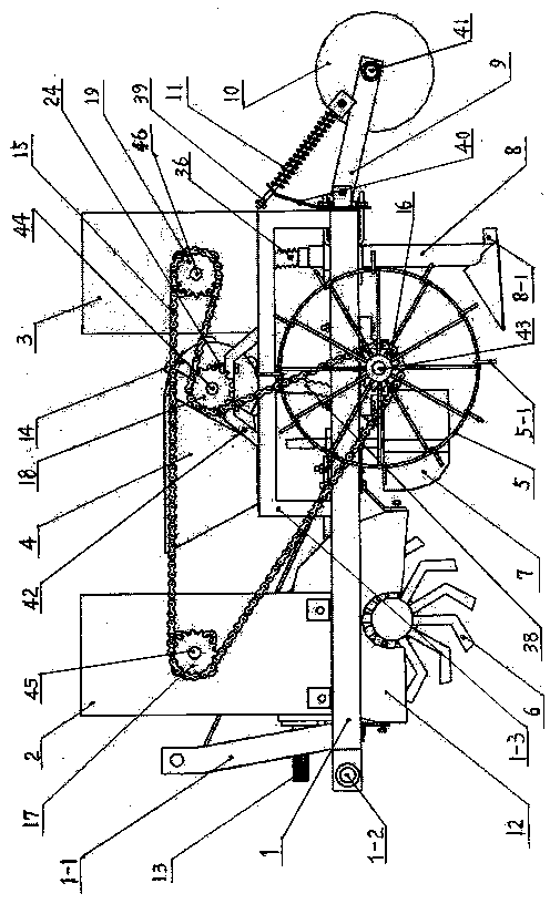 Double-row peanut seeder on rotary tillage stubble ploughing separated layer fertilization ridge