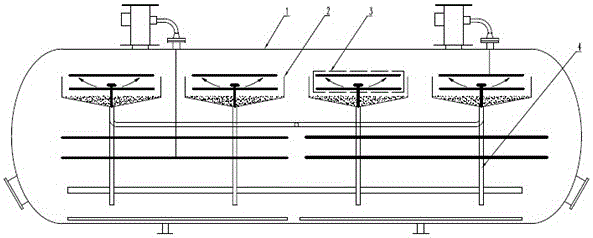 Automatic sand flushing device for upper electric field water discs