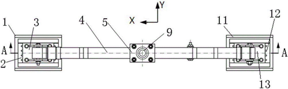 Vertical force-bearing bench testing method for plate spring