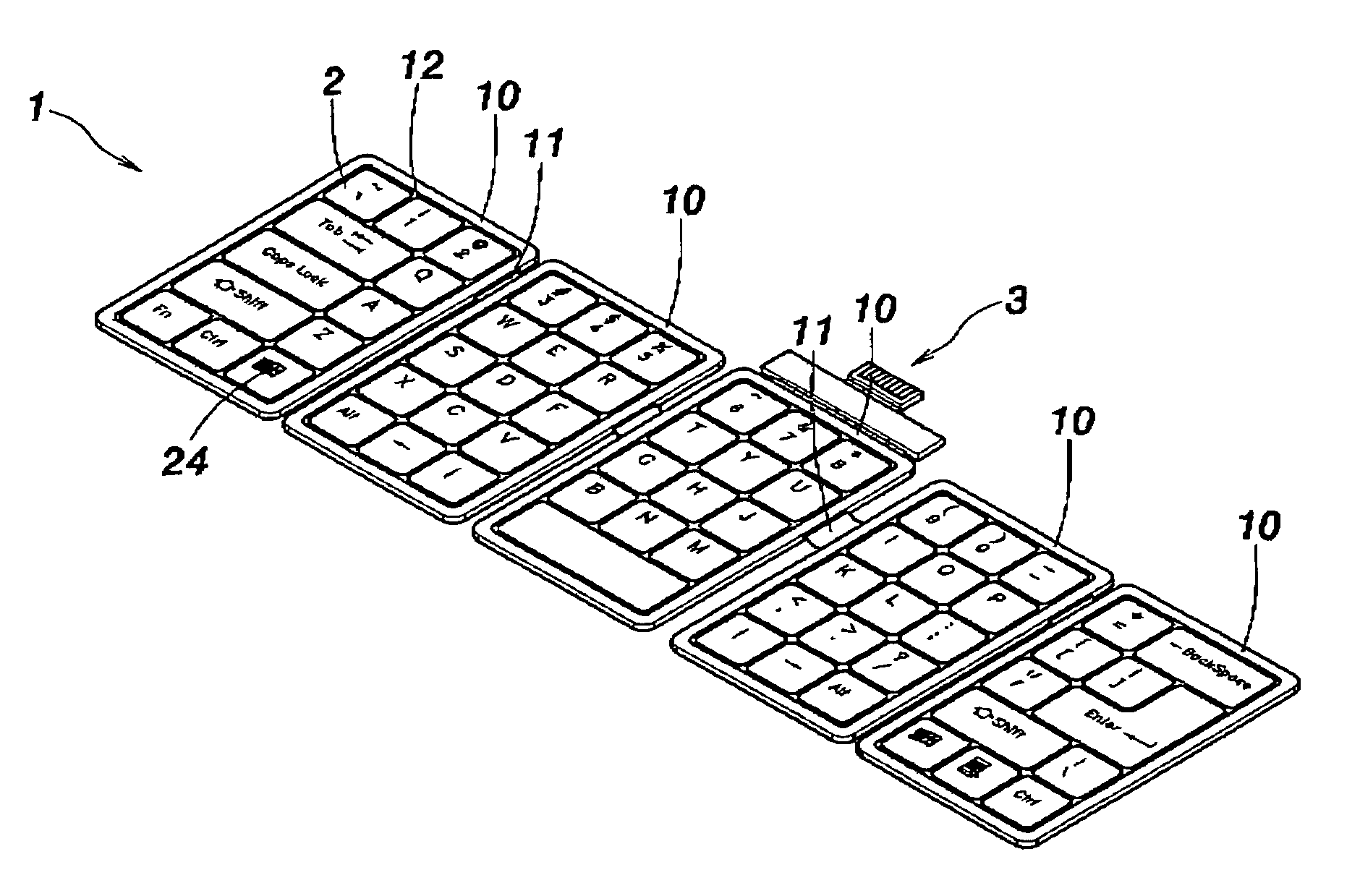 Foldable keyboard