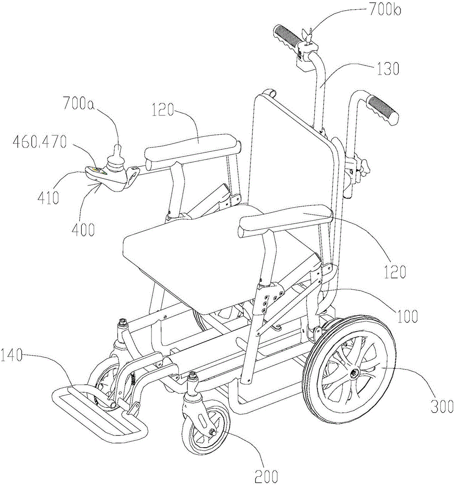 Double-handle control electric wheelchair