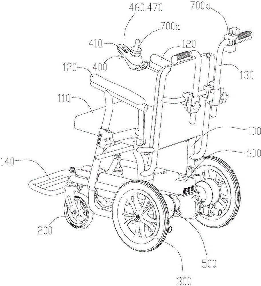 Double-handle control electric wheelchair