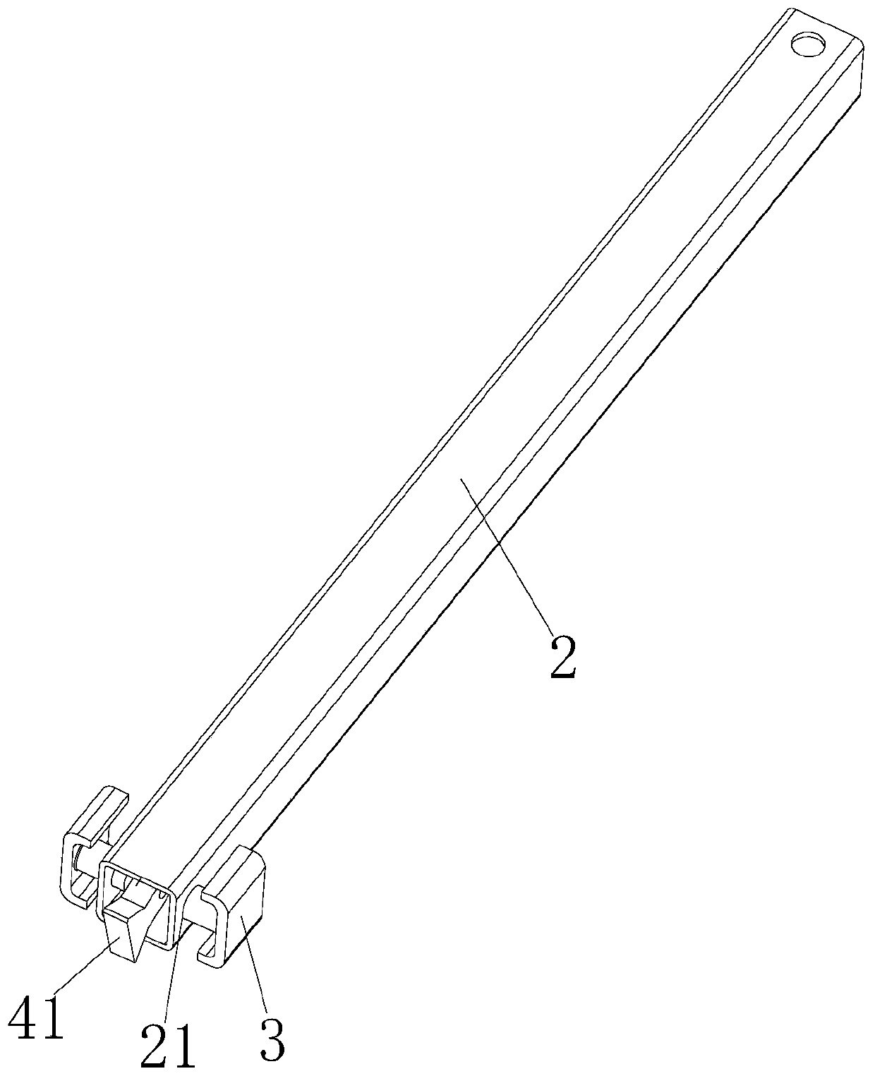 Self-locking draw bar and draw-bar box