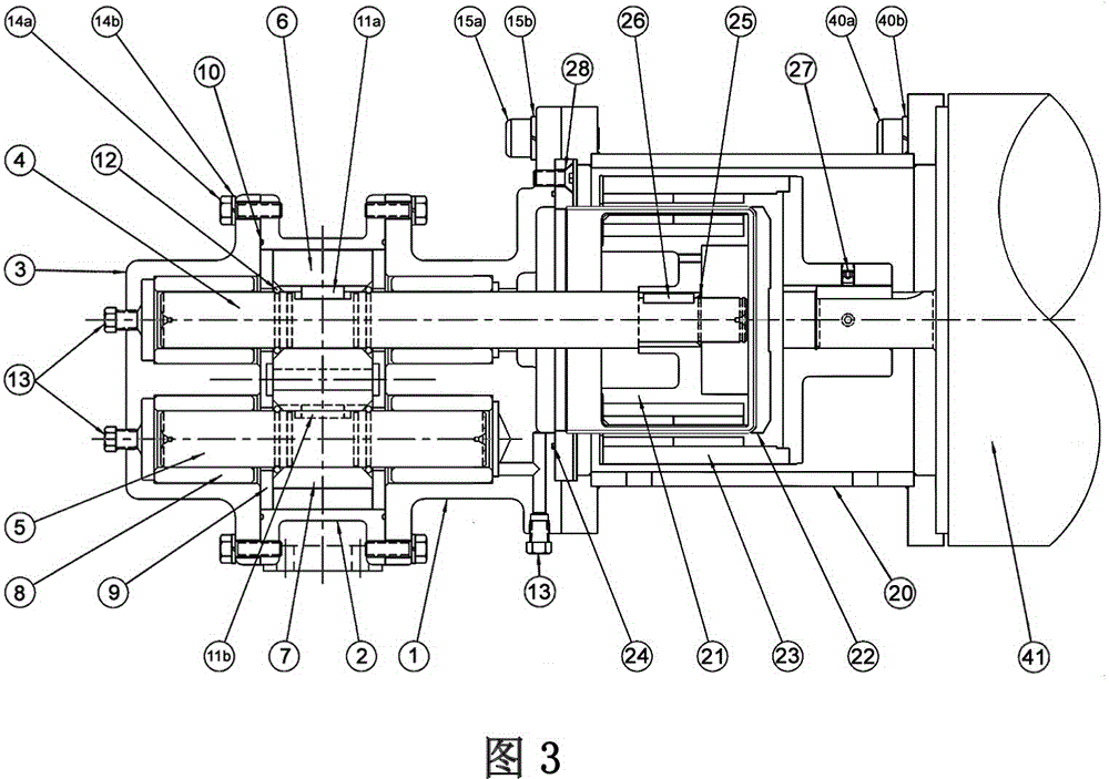 Novel large flow gear pump