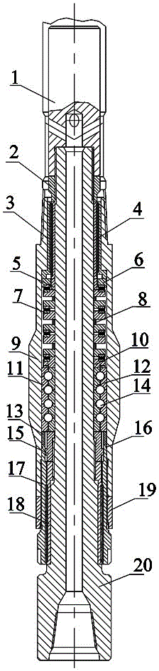 Combined PDC-thrust ball bearing long-life transmission shaft assembly