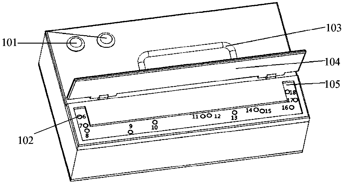 Device for error-proof detection of metal insert of plastic product