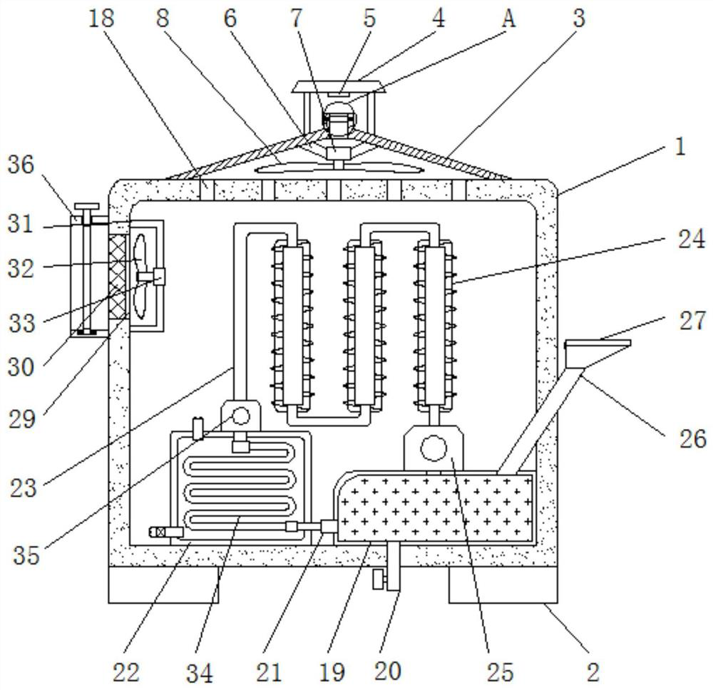 A Transformer with Built-in Cooling Structure and Simultaneous Moisture Removal