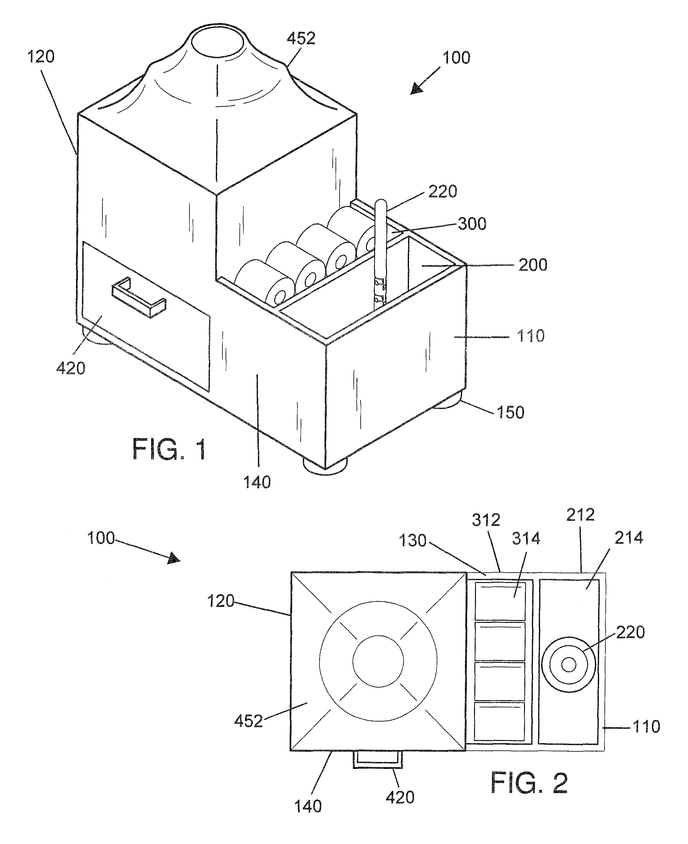 Portable bathroom cabinet system