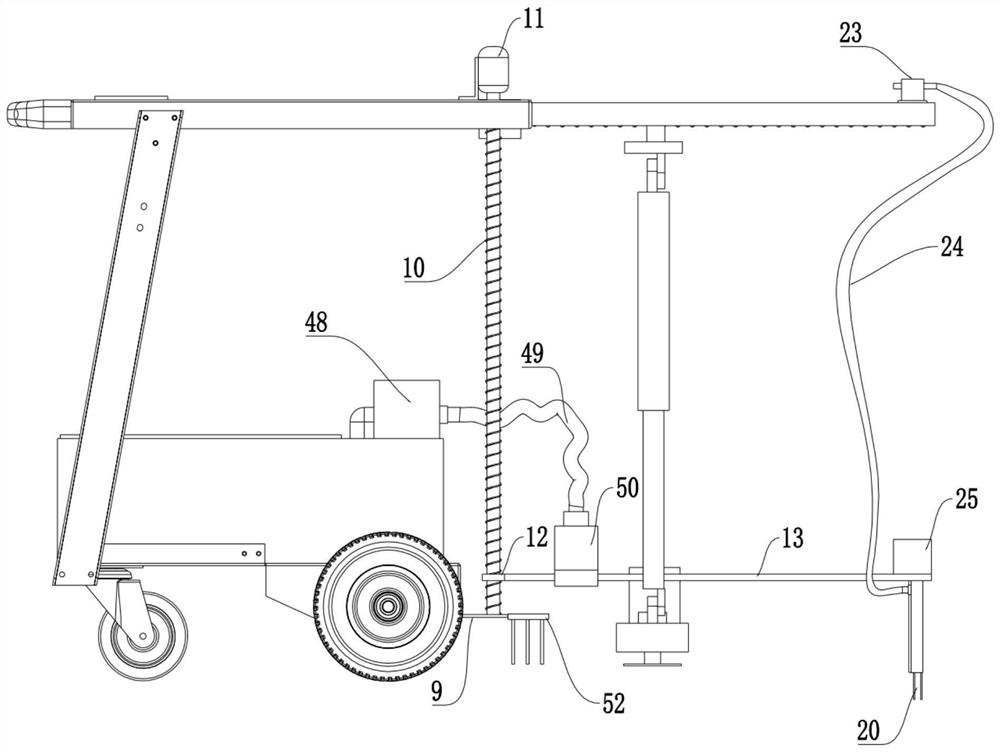 Weeding device for landscaping and using method of weeding device