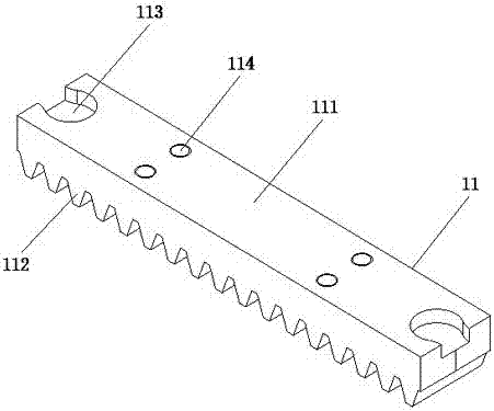 Gear and rack transmission mechanism suitable for circular motion