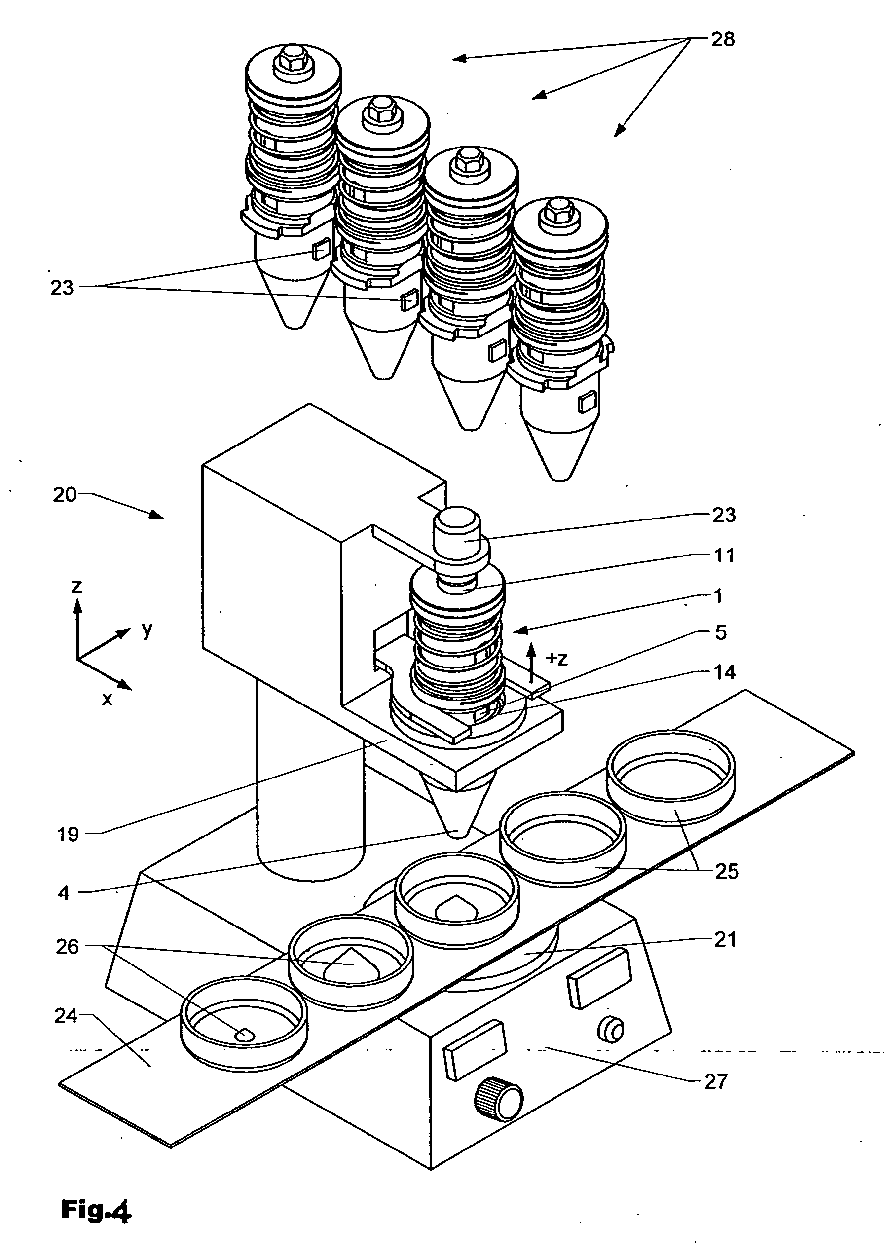 Apparatus and method for storing and dispensing material, especially in micro quantities and in combination with limited starting amounts