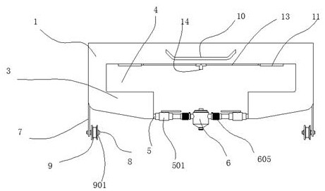 Machine tool waste groove capable of achieving bidirectional discharging