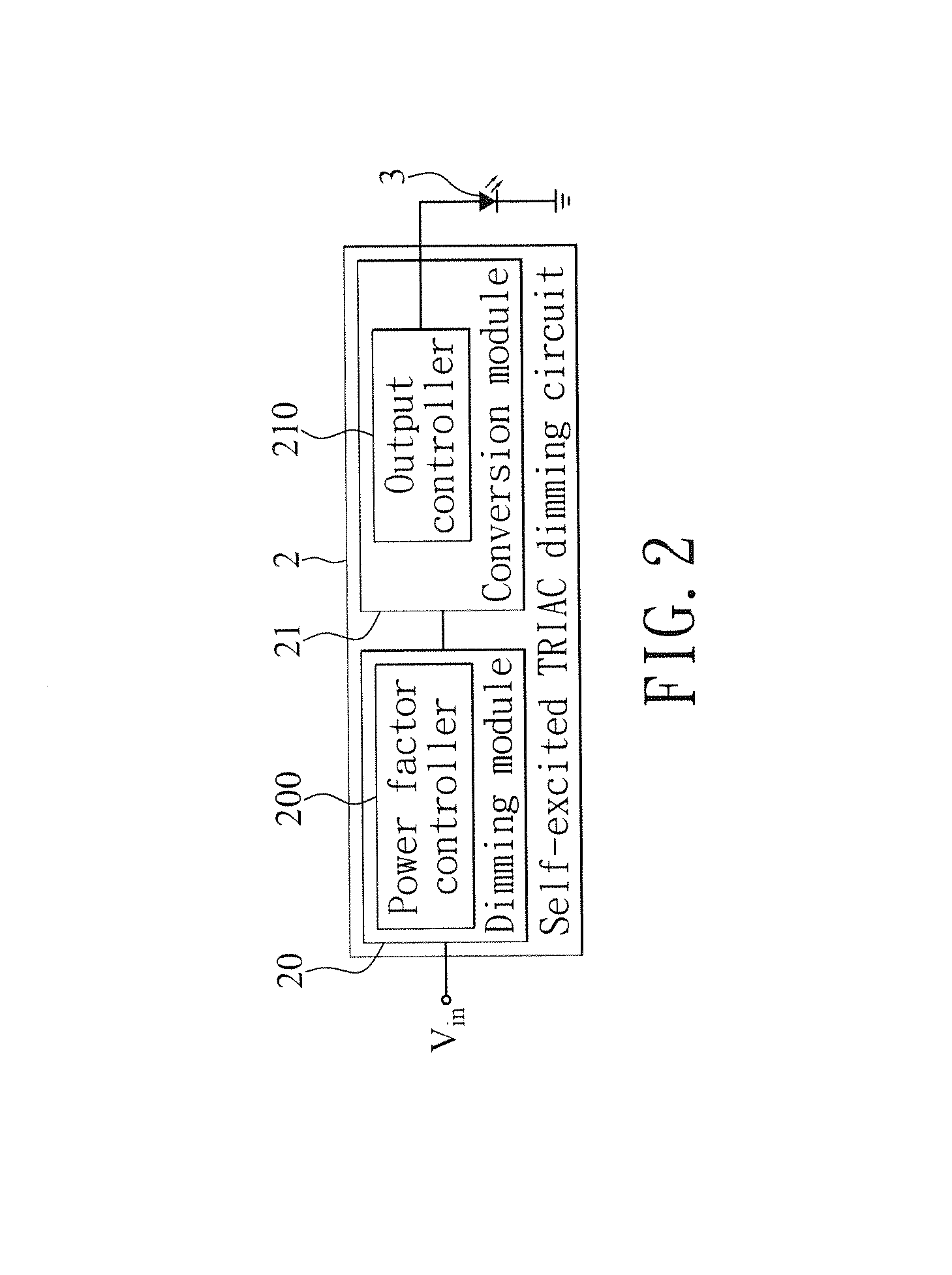 Self-excited TRIAC dimming circuit