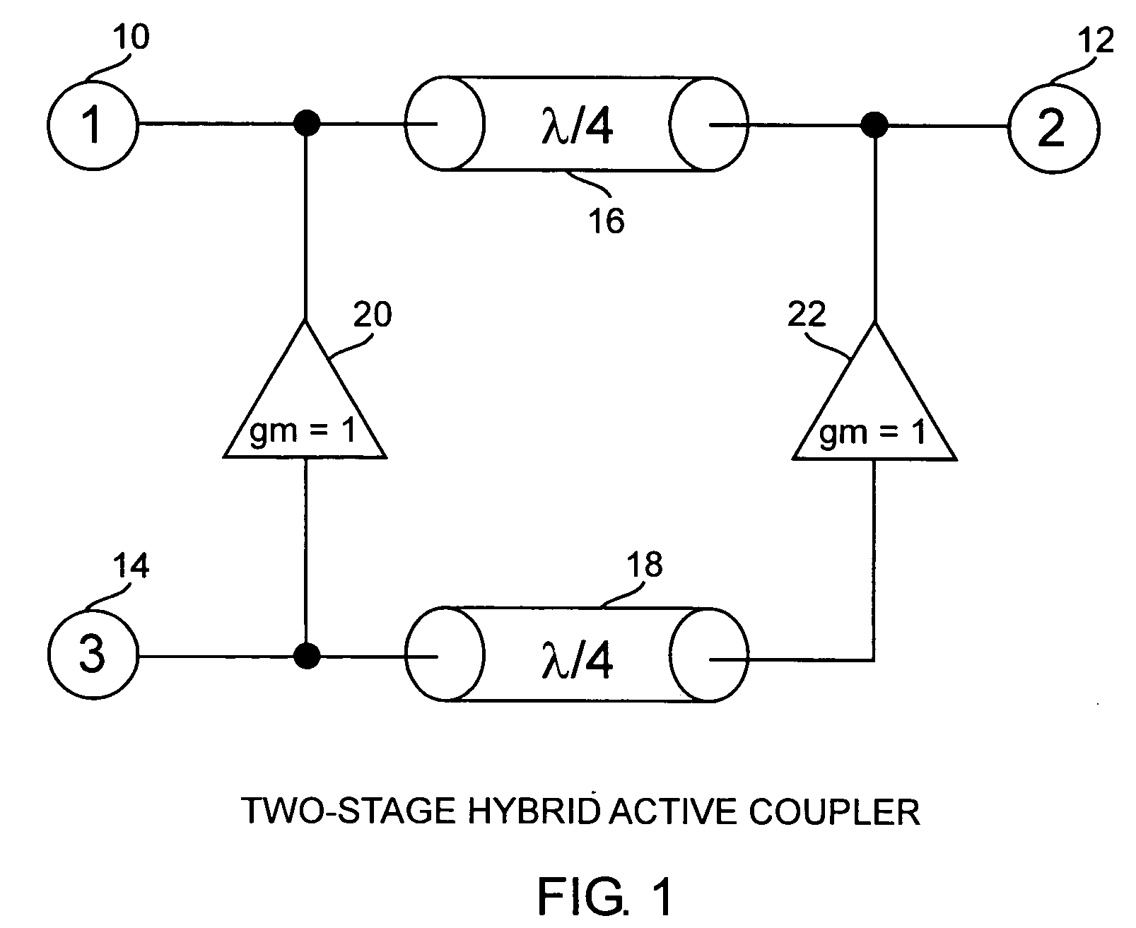 Hybrid active combiner and circulator