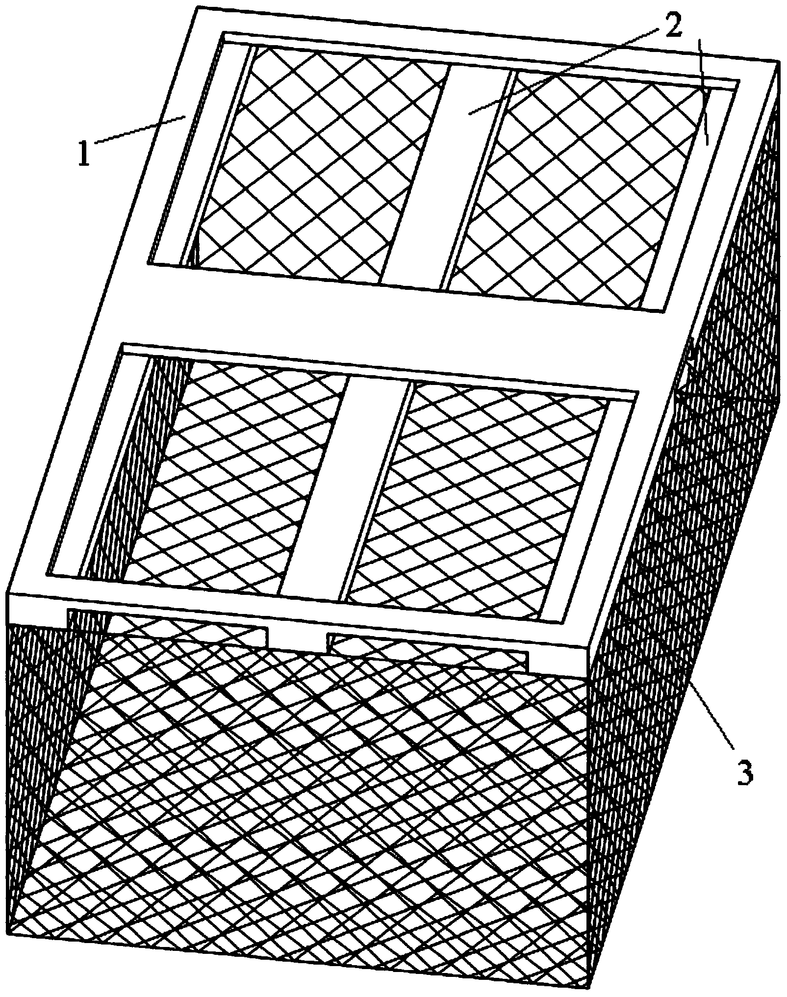 Pseudosciaena crocea and green crab three-dimensional culture device and matching culture method of pseudosciaena crocea and green crab