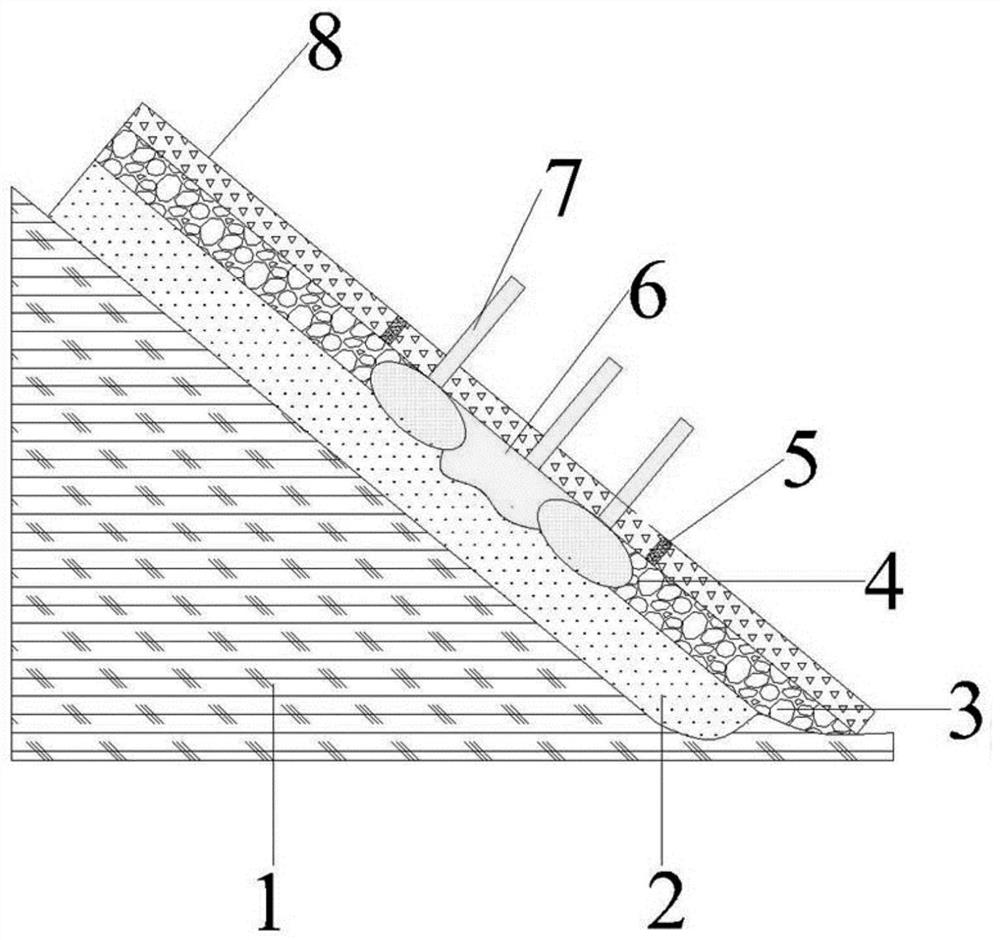 Channel plate underwater grouting stabilizing and lifting method