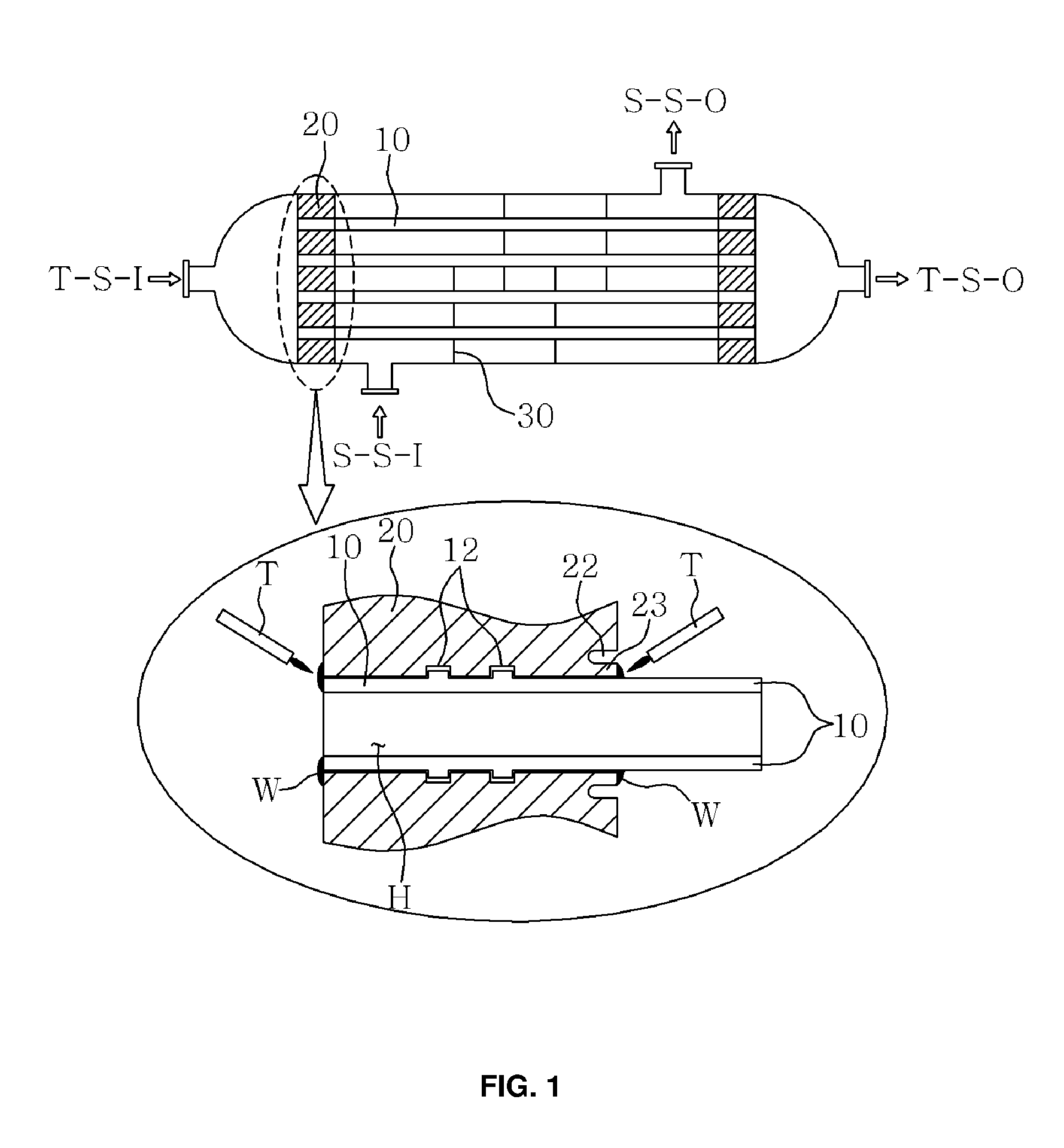 Welding method for shell and tube