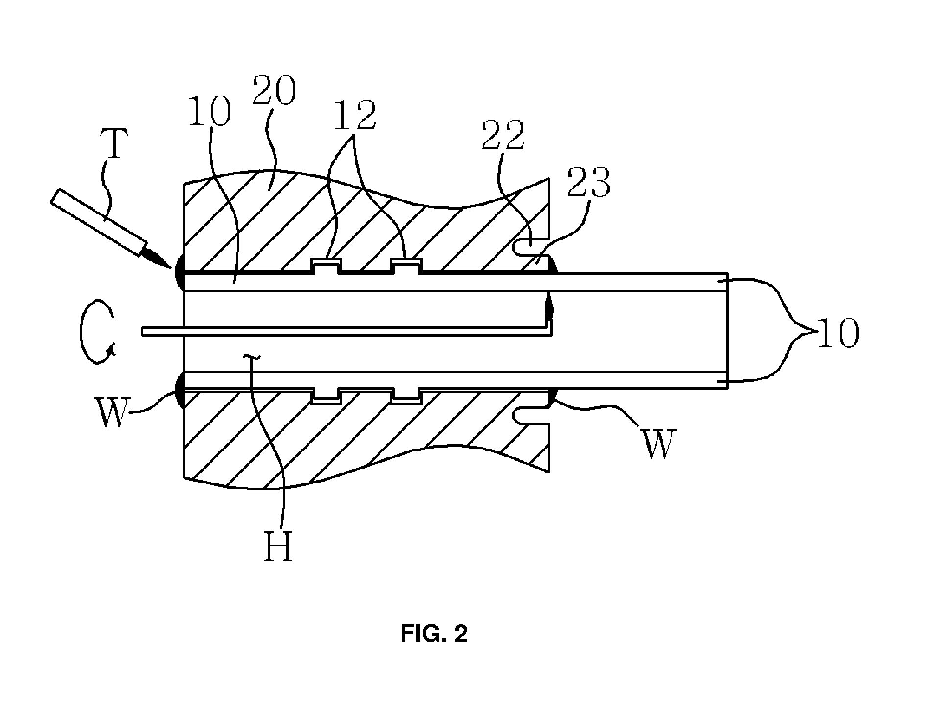 Welding method for shell and tube