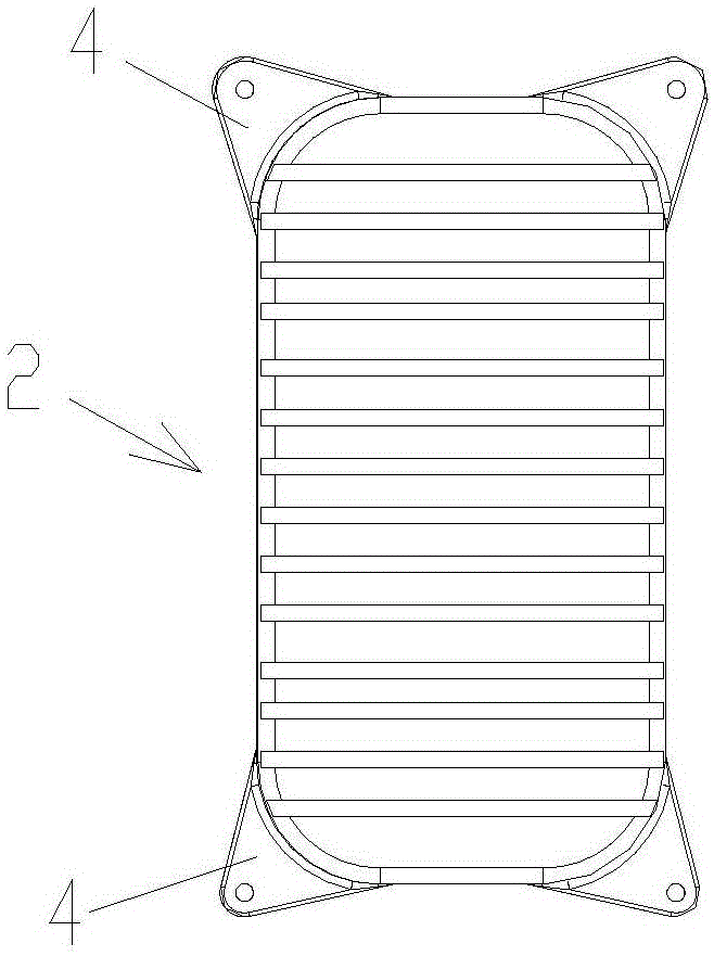 Variable-dip-angle whole-water-area water surface photovoltaic power station modularized double-hull-shaped floating device