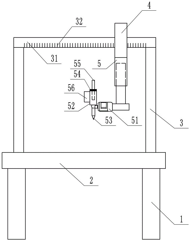 Wooden door scribing and cutting integrated machine