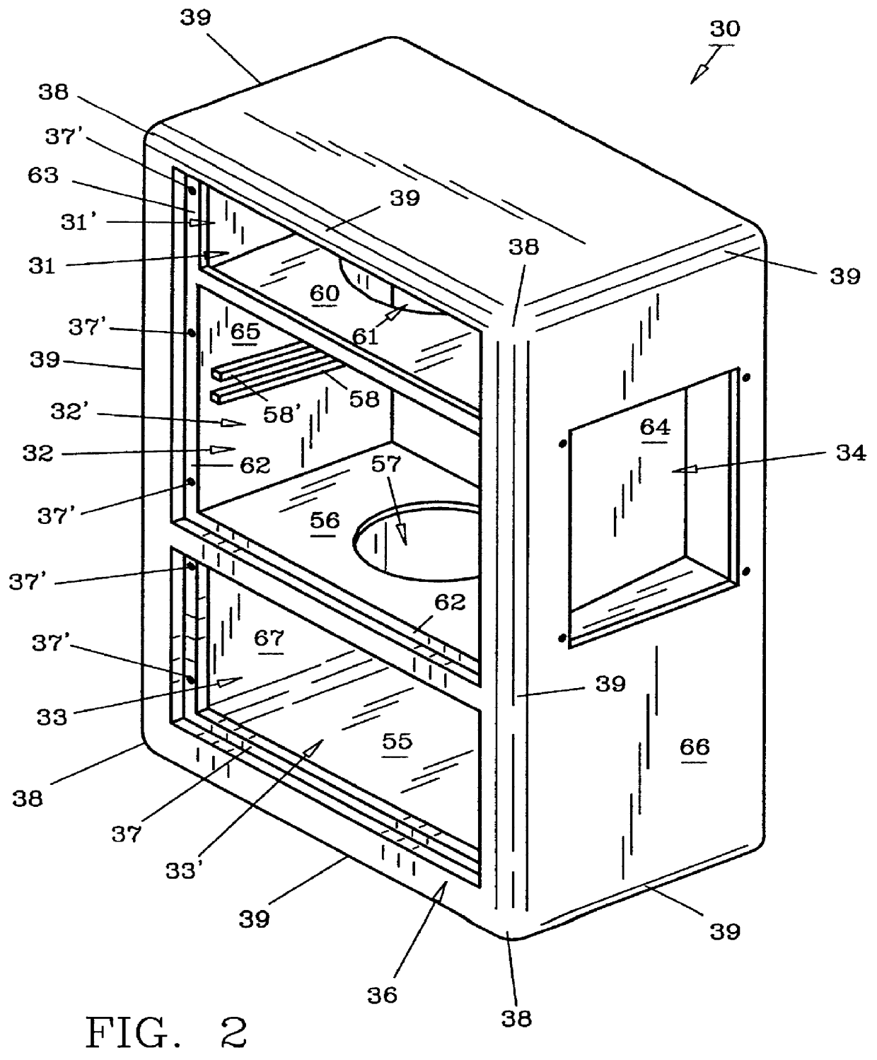 Heat pump, housing and method