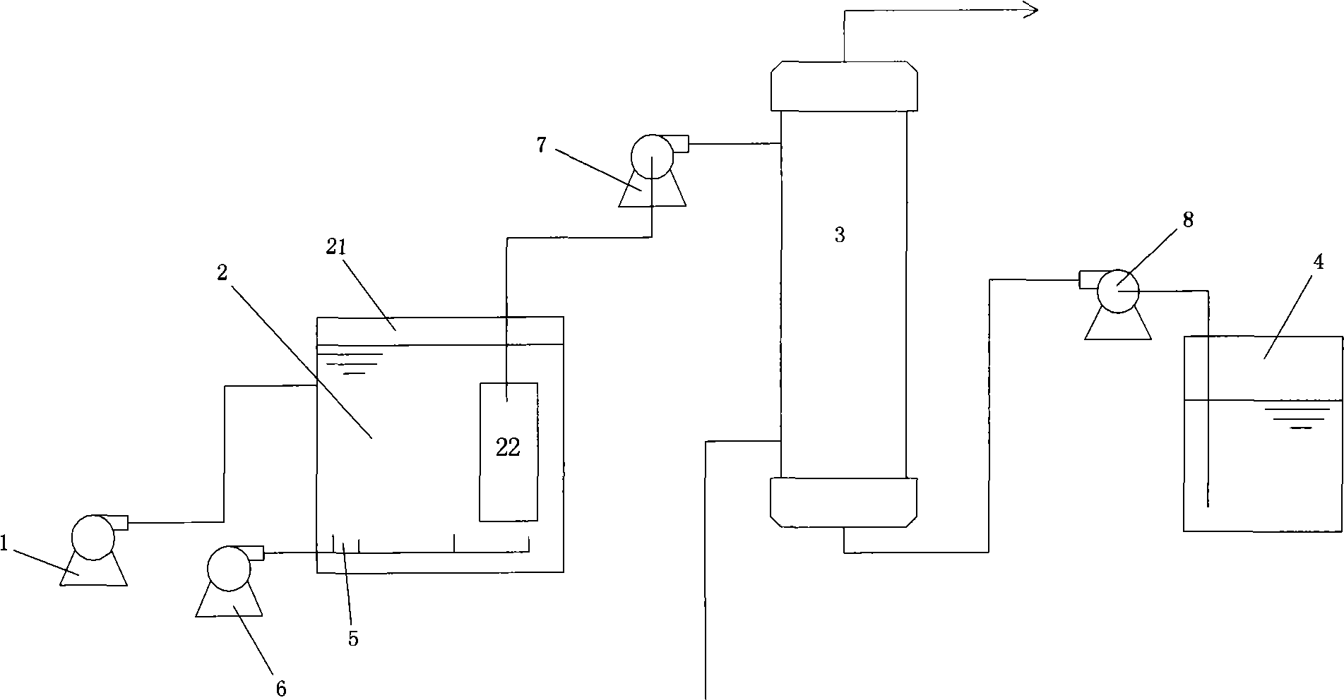 Method for recycling ammonia nitrogen from garbage leachate by using film coagulate contact reactor