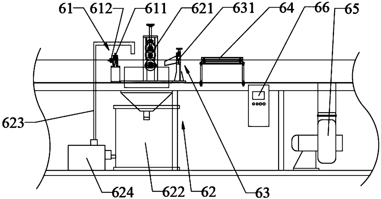 Manufacturing equipment for rows of steel fibers